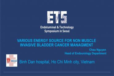 Various energy source for non muscle invasive bladder cancer management
