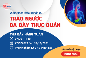 Chương trình tầm soát miễn phí bệnh trào ngược dạ dày thực quản