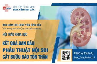 Hội thảo khoa học Kết quả ban đầu M.79king56.com bảo hiểm thua cược nội soi cắt bướu bảo tồn thận