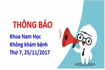 Thông báo Khoa Nam học không M.79King 32 Thể thao đỉnh cao ngày 25/11/2017