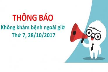 Thông báo không M.79King 32 Thể thao đỉnh cao ngoài giờ vào thứ 7, 28/10/2017