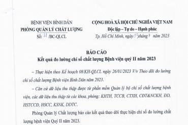 Báo cáo Kết quả đo lường chỉ số chất lượng 79Kinh vip Lì xì hội viên mới Quý II năm 2023