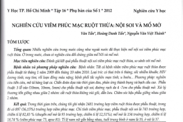 Nghiên cứu viêm phúc mạc ruột thừa: nội soi và mổ mở - Hội nghị KHKT 79KINH - Trang cá độ World Cup 2026 uy tín nhất việt nam